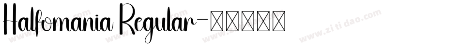 Halfomania Regular字体转换